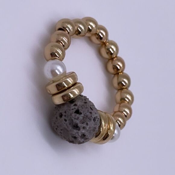 NWT Wool + Pepper Co. Lava Rock Stackable Ring - Picture 3 of 6